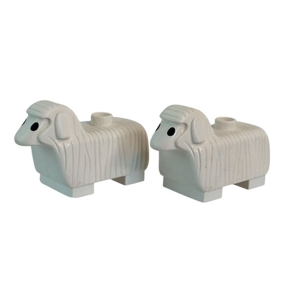 Vtg Lego Duplo Farm Animals Lot Horse Cow Sheep Chickens Scottish Terrier Dog - Picture 12 of 15